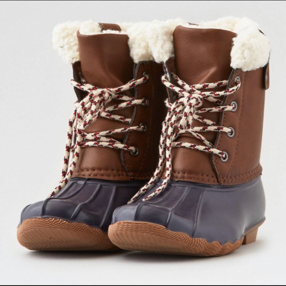 Women’s Brown Sherpa Duck Boots
